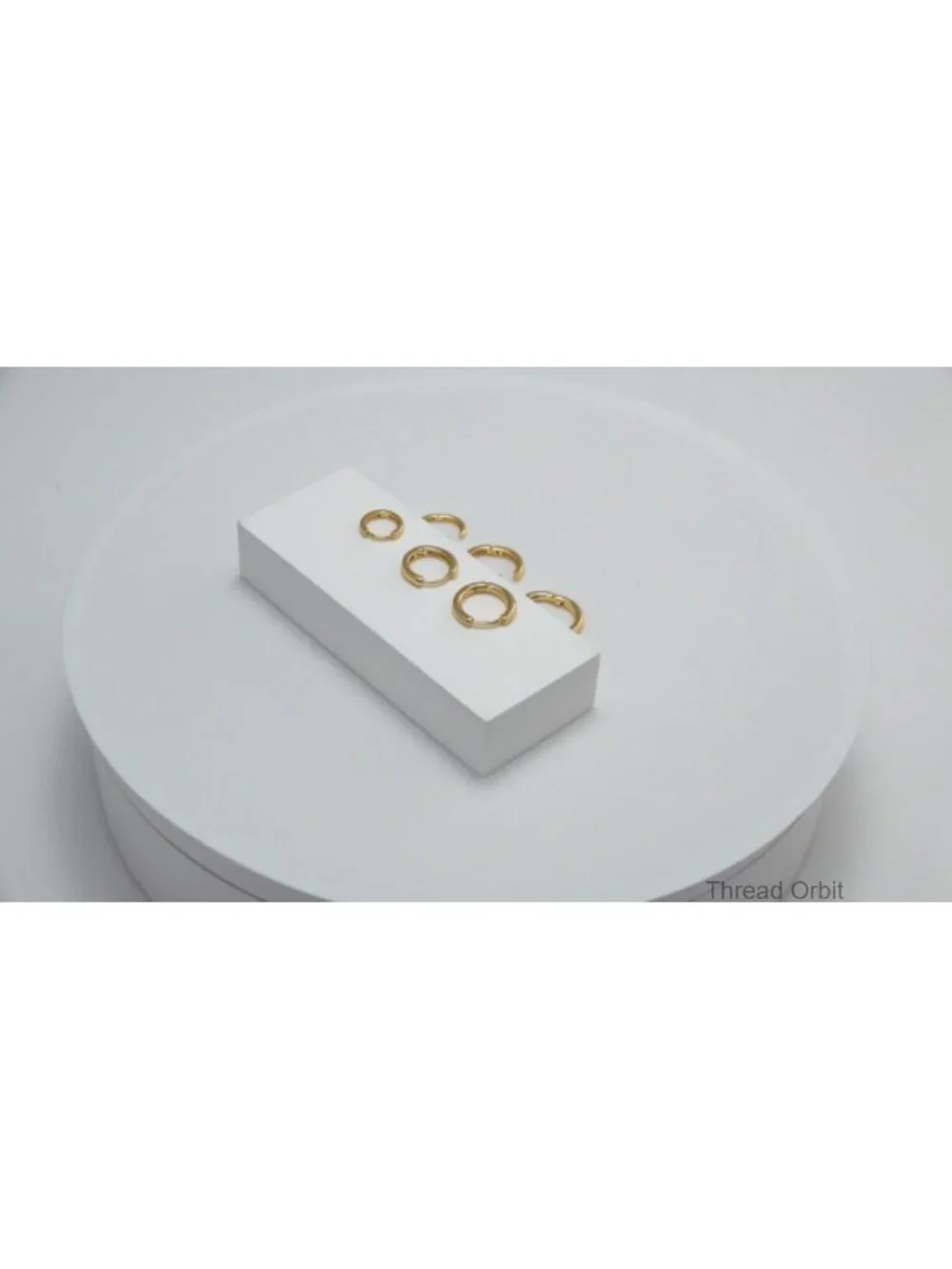 14K Gold Plated Huggie Hoop Earrings 3 Pairs Minimalist Stacking Set